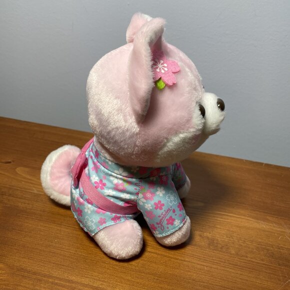 YumeTwins Amuse Mameshiba Pink Shiba Inu Puppy Dog Kimono Plush - Picture 2 of 9